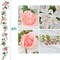 Artificial Peony Flower Garland 6ft Silk Rose Flower Vine Garland Floral Greenery Garland for Wedding Party Table Decoration Pink